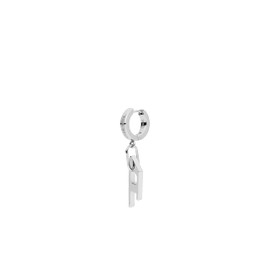 DIESEL DX1336 Unisex Hoop Earrings, Stainless Steel