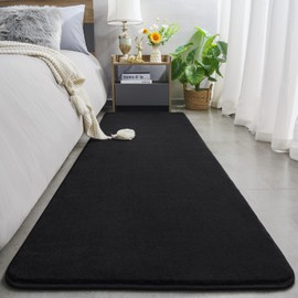 Amearea Modern Soft Hallway Runner Rug, 2x8 Feet Area Rug Runners for Hallways, Washable Runner Rugs, Non Slip Memory Foam Rug Black Runner Rugs Carpet for Entrance Kitchen Kids Room Decor