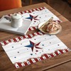 Savannan Placemats Set of 6, Independence Day American Flag Star