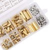 120pcs M4 Spacer Socket Brass Spacer Screw Nut Assortment
