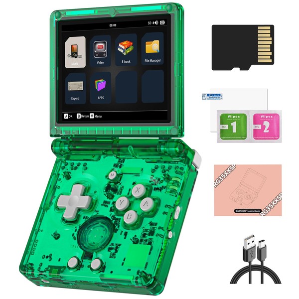 RG35XXSP Handheld Retro Game Console 3.5" IPS Screen 64GB TF