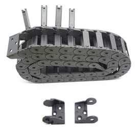 Befenybay R28 Internal Size 15X30mm 1Meter Length Black Plastic Flexible Drag Chain Cable Wire Carrier Outside Open Type for 3D Printer and CNC Machines (15mmX30mm-Outside Open)