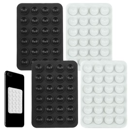 4Stück Multifunktion Silikon Handyhalterung Silikon-Saugnäpfe für Alle Handy-Modelle, Anti Auto Rutsch Saugnapf Handyhalter,Selfies and Tiktok Videos Compatible (Black, White)