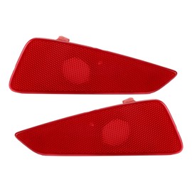 INFINAUTO Bumper Reflector Rear Bumper Reflector Side Marker No.JX7B13B415CA/JX7B13B414CA for Ford Focus Sedan 2019-2020 Plastic Red Durable