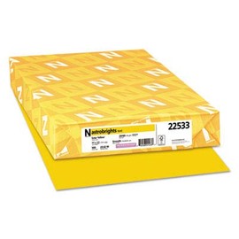 Neenah Paper 22533 Color Paper, 24lb, 11 x 17, Solar Yellow, 500 Sheets