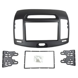 DKMUS - Kit de radio estéreo para salpicadero de coche para Hyundai Elantra (HD), Avante (HD) 2006-2010 2006-2010, marco de panel de instalación doble DIN (negro)