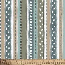 MT PEAK FABRIC Handmade Blanket, Burp Rag/ Security Blanket, and Bib Going Dino Stripe