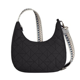 Travelon Unisex's Boho Anti-Theft Slouchy Crossbody, Black