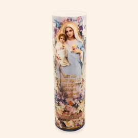 THE SAINTS COLLECTION - LED Prayer Candle and Devotional Candle - Child Jesus and Mary