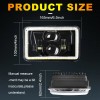 BraveWAY 4PCS 4X6" LED Headlights DOT Approved with High Low