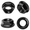 108 Pcs Black Serrated Flange Hex Lock Nuts Kit Self-Locking