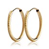 NKlaus Pair of Creole Earrings 333 Yellow Gold 2 mm