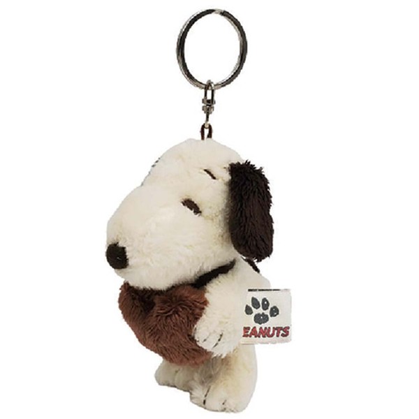 Nakajima Corporation 174222-22 Snoopy Moco Brown Petit Fluffy Mascot Mocha Heart
