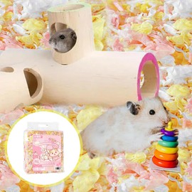 Hamster Bedding, Dust-Less Hedgehog Beddings, Rabbits Paper Litter, Hamster Cage Bedding with Odor Control for Rabbits Syrian Dwarf Hamsters Gerbils