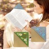 2Pcs Hand Embroidered Corner Bookmark, AIFUDA Felt Triangle Bookmarks, Felt