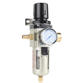 SWAWIS Pressure Regulator Compressed Air Water Separator Compressed Air 1/4 Inch Pressure Regulator Compressor Maintenance Unit Compressed Air with Quick Coupling Compressor Accessories