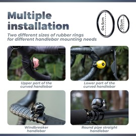 ROCKBROS Fahrradklingel 80dB für 22-34mm Lenker, Fahrradglocke 360-Grad-Drehung Mini Klingel für MTB Rennrad Ebike Kinderfahrräder Viele Farben