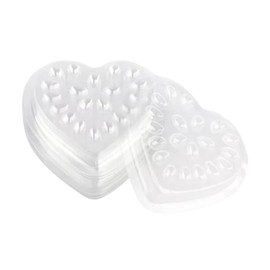 "Abbraccia" 100x Eyelash Extension Glue Tray Lash Droplet Tray Lash Supplies Heart Shape Eyelash Drop Tray Girls Women, clear
