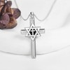 YAFEINI Jewish Star of David Necklace Sterling Silver Cross Star