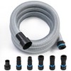 16FT 1-1/4Inch Shop Vac Hose Extension, Dust Collection Hose Kit