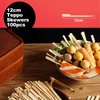 CAPACITEA 100pcs 12cm Teppo Skewers for Cocktail, Appetizers, Fruit, BBQ