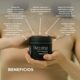 Crema Facial Lifting 50 ml con Syn-Ake y Filtro Solar para Arrugas de Expresión, Efecto Tensor y Regenerador con Aloe Vera y Elastina – Postquam