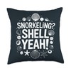 Snorkeling Pun Snorkeler Throw Pillow