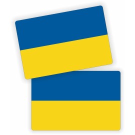 Unbranded Pair ~ Ukraine 2x3 Vinyl Flag Stickers / Decals Bumper Toolbox Car Truck Flags