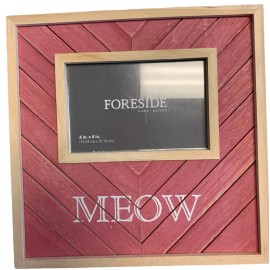 Homeside Better Gardens and Home Better Home & Garden 4"x 6" Meow Cat Kitten Kitty Pet Photo Frame Wood Picture