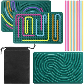 Sinirttou Sensorik Activity Board, Double-Sided Sensory Toy Board, Sensory Fidget Board, for Autism ADHD, Children from 3 Years and Adults, with Travel Bag and 20 Accessories Laces
