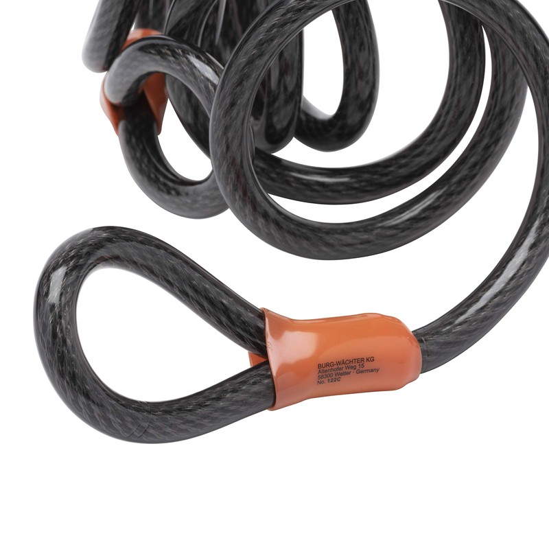Burg-Wachter 122C Double Loop Vinyl Coated Multi-Stranded Braided Steel Cable,