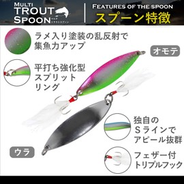 Night Army Spoon Lures of Choice of Weight 5g 0.3 oz (8 g) 0.5 oz (14 g) 0.6 oz (17 g) Lures Set, Flounder, Sea Bass, Blue Food, Sakuramas, Ito, Flounder, Blue (0.3 oz / 8 g/10 Pack)