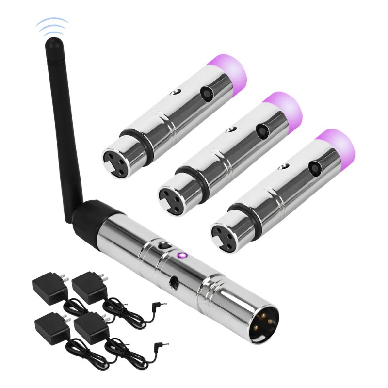 Transmisor Inalámbrico Dmx512 Con Receptor 3pzs Para Consola