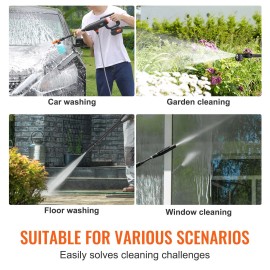 Portable Cordless 580 PSI 1.1 GPM High Pressure Washer 4.0Ah Battery Car Cleaner Handheld Power Cleaner Gun 4.0Ah BatteryMotor Ttype: Brush Motor, Rated Pressure: 290 PSI