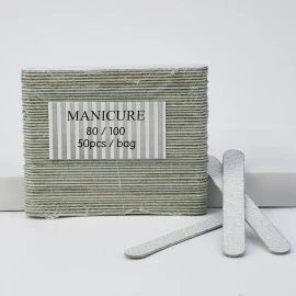 US Warehouse Delivery 5000pcs/case Double Disposable Wooden Nail File 80/100color: zebra nail file, specifications: 80/100#