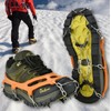 8-shaped outdoor snowy non-slip chain hiking crampons black