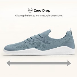 AIRHAS - Zapatos minimalistas para mujer, zapatos sin pie, para caminar sin gota, zapatos ligeros y casuales, Azul/claro, 24.5 cm