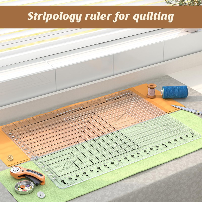 Slotted Quilting Ruler 17-3/4in x 22in - Ruler for Quilting