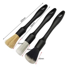 3 x Specialist Detailing Brushes for Car Cleaning Vents, Dash, Trim, Seats, Wheels.