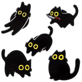 Naughty Cat Enamel Brooch Funny Cartoon Animal Pin Cute Alloy Lapel Pins Cat Decoration Badge Clip for Clothes Backpacks Jackets Bags Hat Valentine's Day Gift Party