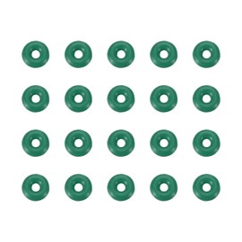 PATIKIL Fluorine Rubber O-Ring 4mm OD 1mm ID 1.5mm Width, 20Pcs Metric FKM Sealing Gasket Replacement for Seal Plumbing and Faucet Hose Machinery Plumbing Valves, Green