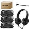 ZHENWAY 24 Pack Classroom Headphones Bulk,Student Comfortable Swivel Earphones for