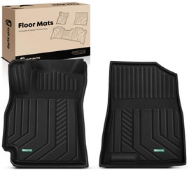 YHTAUTO Floor Mats Compatible with Hyundai Elantra 2021-2025 Not Hybrid, TPE All Weather Car Mats Waterproof Anti-Slip Odorless Floor Liner, Interior Car Accessories Front Liner