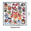 Christmas Countdown Calendar 24 Days Hanging Wooden Pendants for Christmas