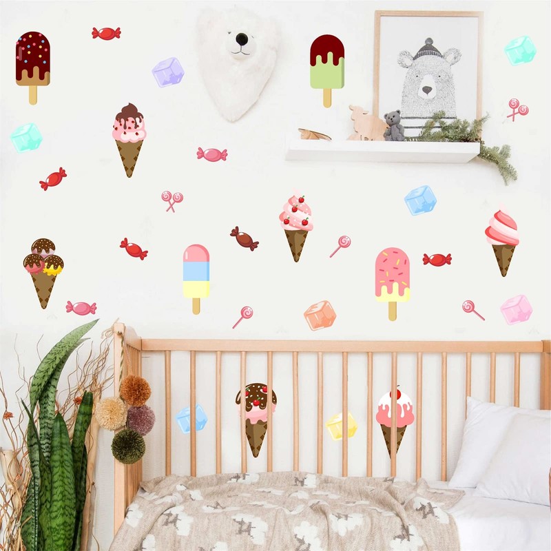Ice Cream Wall Decals Candy Wall Decal Ice Cream Cone