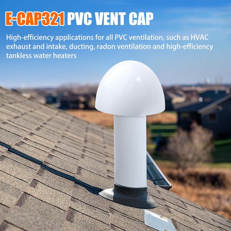 PVC Roof Vent Cap for 1-1/2", 2" and 3" Houses