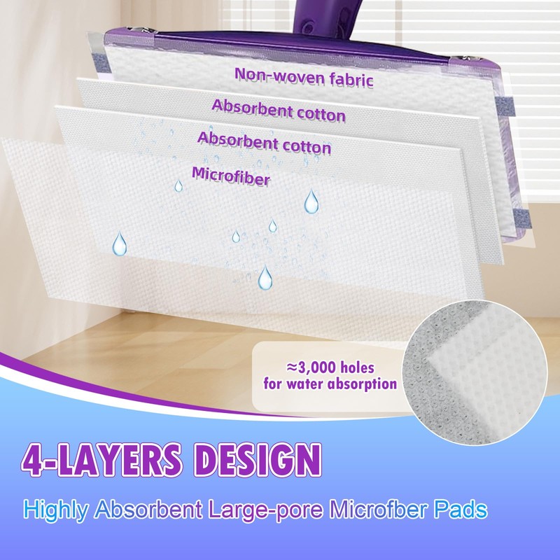 30 Pack Disposable Cleaning Pads for Flash Powermop, Power Mop