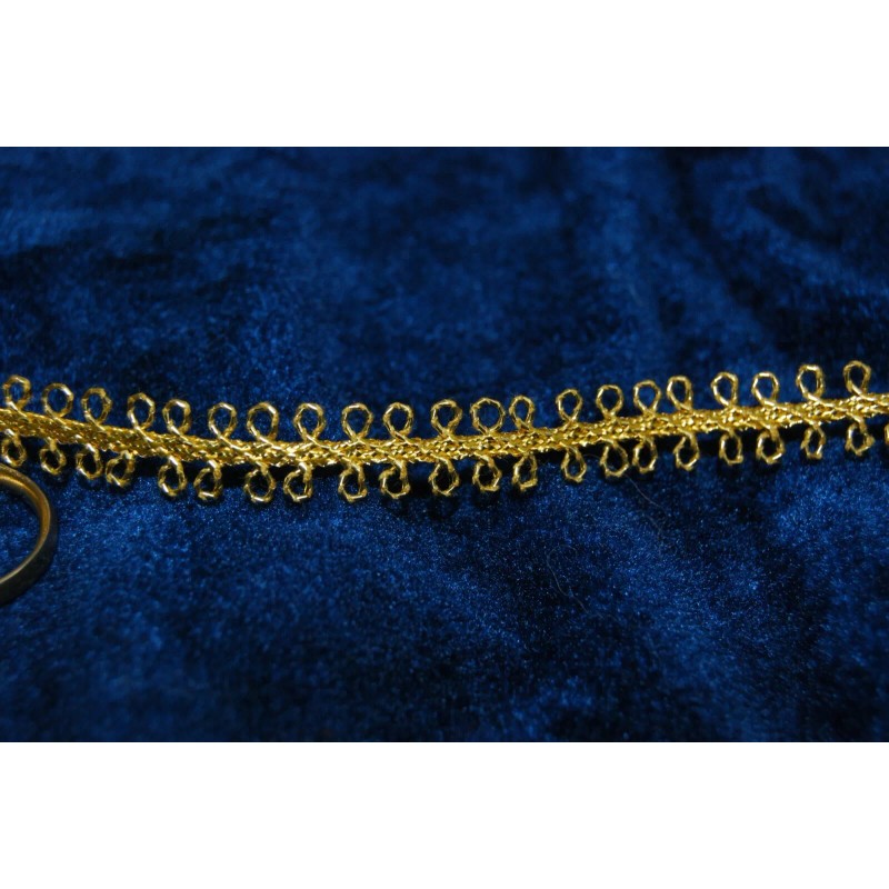Unbranded Gold or Silver Picot loop metallic braid trims sold