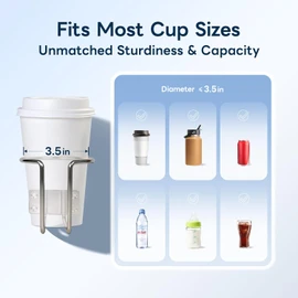 4 PCS Boat Cup Holder,Premium Wall Mounted Stainless Steel Holders for Beverage Bottles Cans Mugs,Cup Holders for RV Yacht