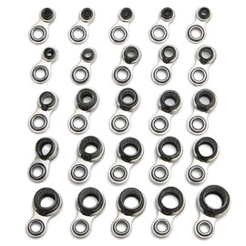 Rod Guide, Stainless Steel Fishing Rod, 0.04 - 0.23 inches (1.0 - 5.8 mm), Replacement, Repair, Set of 25